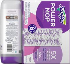 Swiffer Power Mop Refill Pack, Floor Cleaner for Mopping Tile, Vinyl, Laminate, Wood in Home, Bathroom, Kitchen, All Purpose Multi-Surface Cleaning, 5 Pads + 1 Lavender Solution, Pack of 4