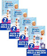 Mr. Clean Magic Eraser Sponge, Bathroom, Shower & Tub Cleaner, Soap Scum Remover, Bathroom Cleaning Supplies, Dawn Cleaning Power with Febreze Lavender Scent, 2 in 1 Bath, 7ct (Pack of 4)