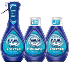 Dawn Powerwash Starter Kits, Dish Spray, Dish Detergent, Fresh Scent Bundle, Spray Bottle, 2 Refills…