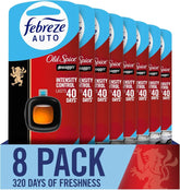 Febreze AUTO Air Freshener, Odor-Fighting Automotive Vent Clip, Old Spice Swagger Scent, 8 Count