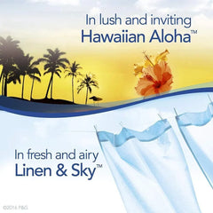 Febreze Car Air Fresheners, 2 Linen & Sky and 2 Hawaiian Aloha Scents, Odor Eliminator for Strong Odors (4 Count)