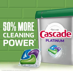 Cascade Platinum Dishwasher Pods, Dishwasher Detergent, Dish Detergent Soap, Lemon, 34 Count (Pack of 6)
