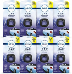 Febreze Car Vent Air Freshener, Midnight Storm, 0.06 Oz, Pack of 8